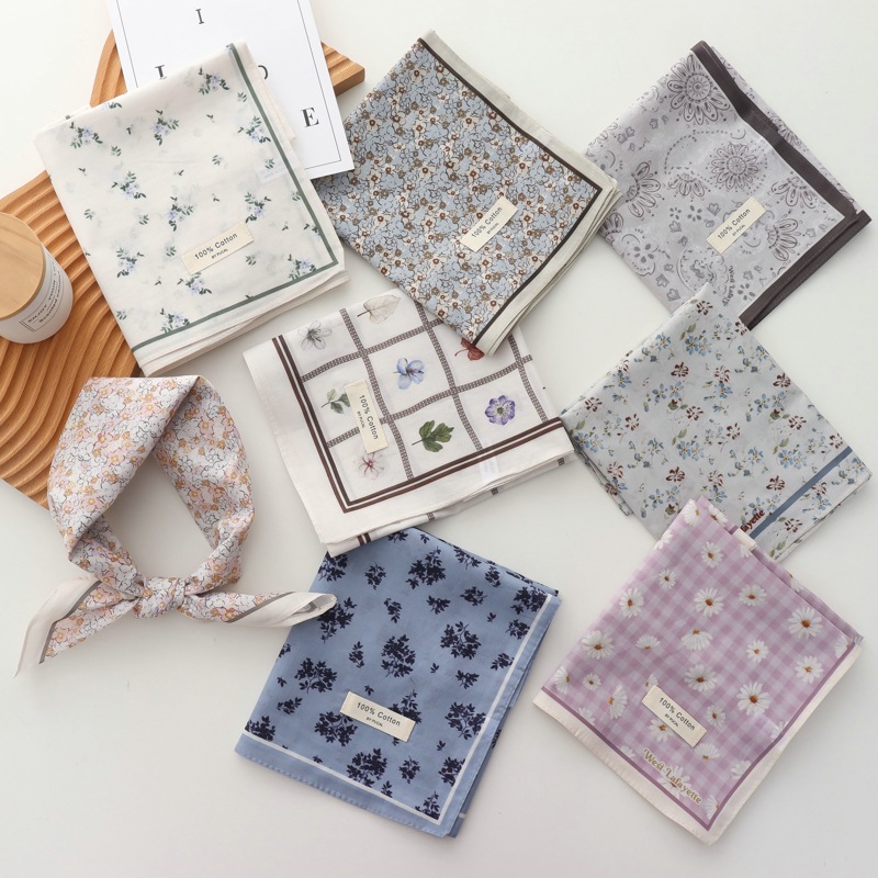 100% 순면 프린트 다용도 심플 핸드 타월 여성용 작 - Silk Scarf Square 리뷰 및 가격